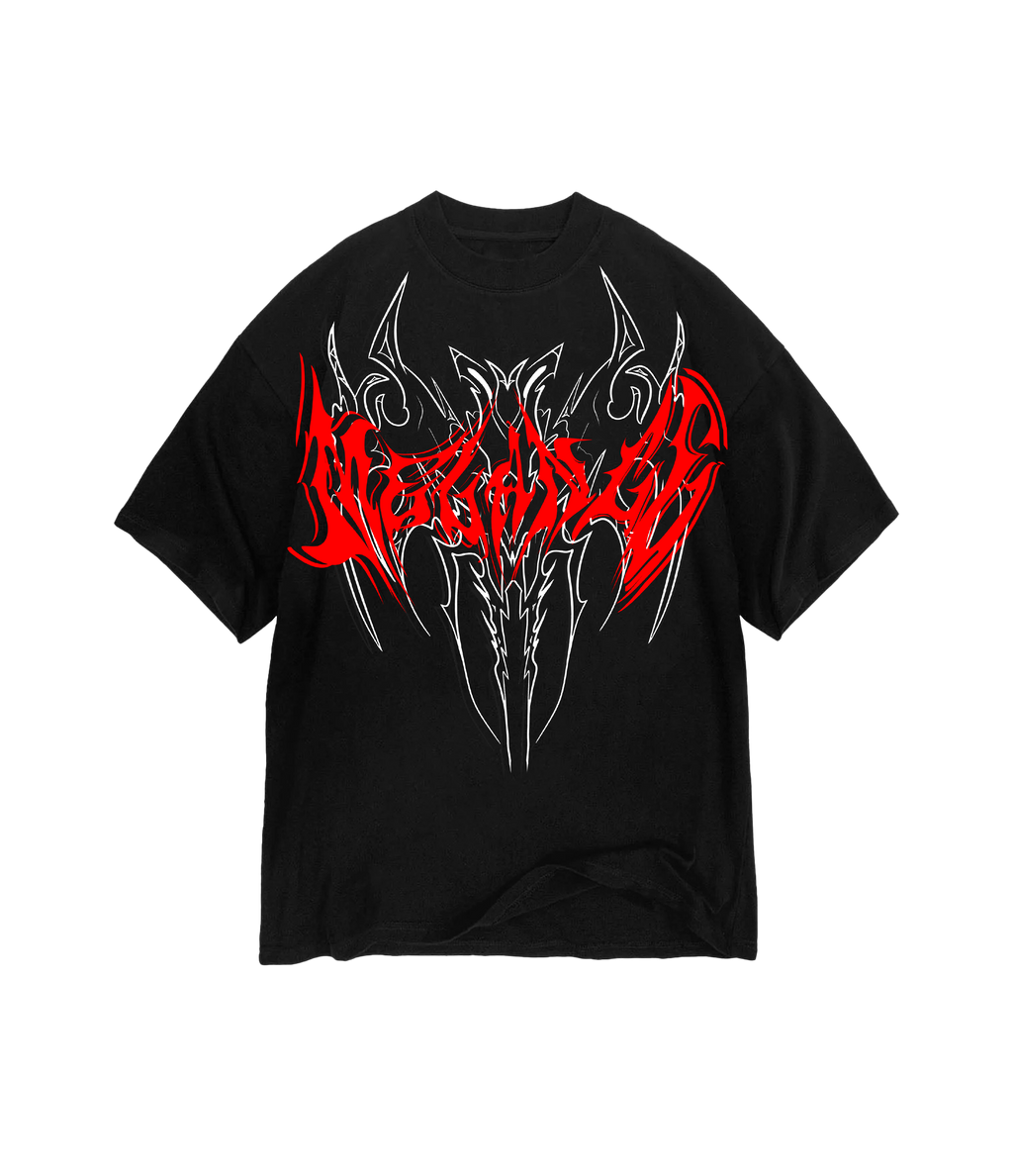 BREATH Siyah Kırmızı Premium Oversize Tee