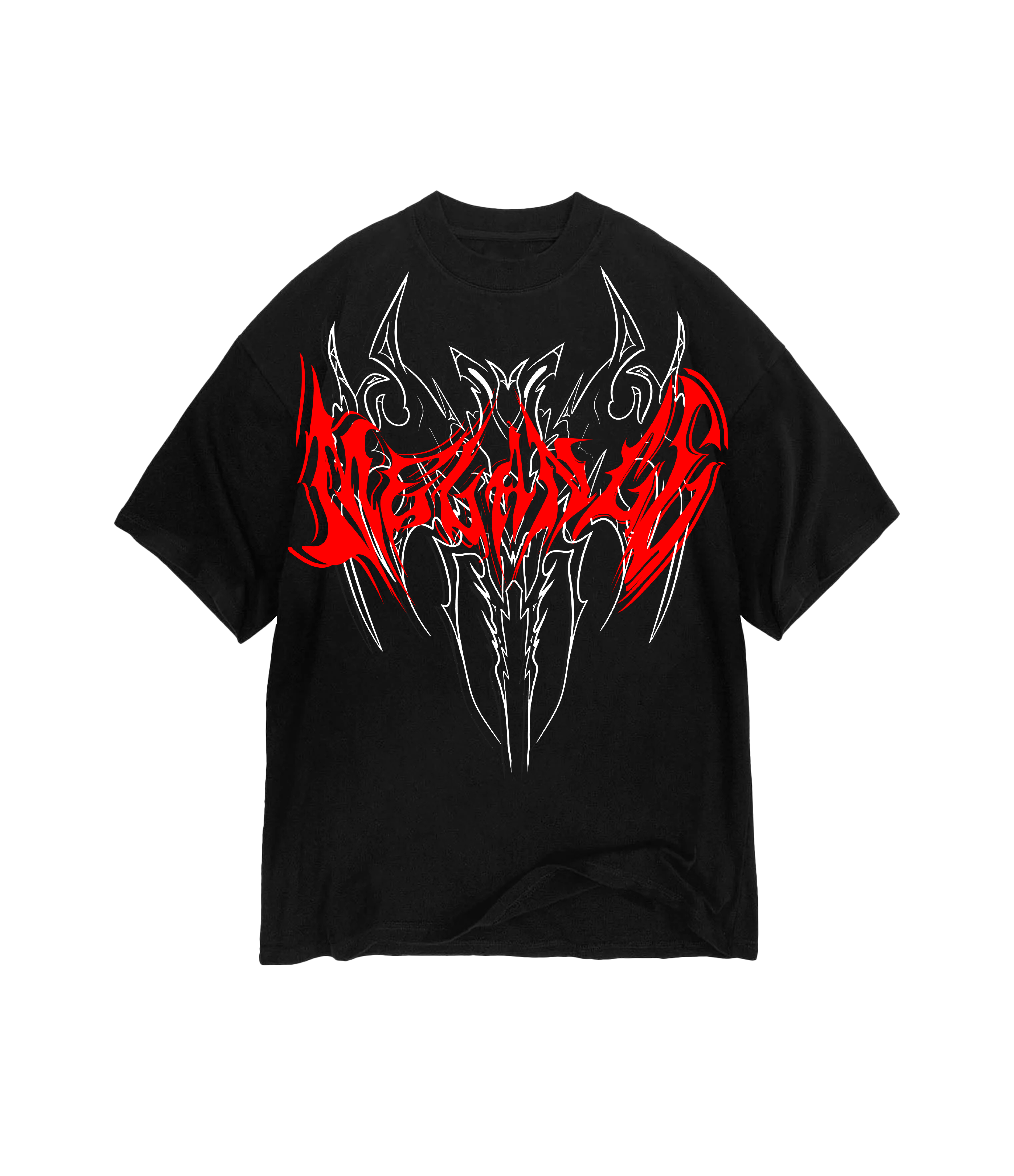 BREATH Siyah Kırmızı Premium Oversize Tee